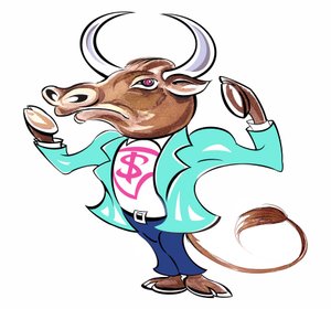 ブルマーケッター-寓意的なイラスト 作： Neale Osborne